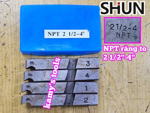Dao tiện ren ống sắt tráng kẽm Long Shun NPT REN TO 2 1/2-4 inch (76mm-114mm)