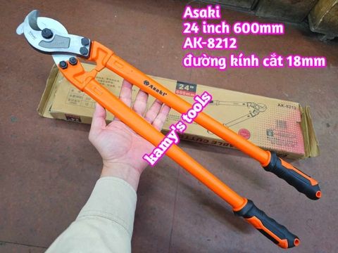 Kìm cắt cáp điện lõi đồng nhôm Asaki 24 inch 600mm AK-8212 đường kính cắt 18mm