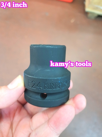 Đầu tuýp khẩu 3/4 inch E24 Kingtony 657524M đen dài 50mm thép cr-mo