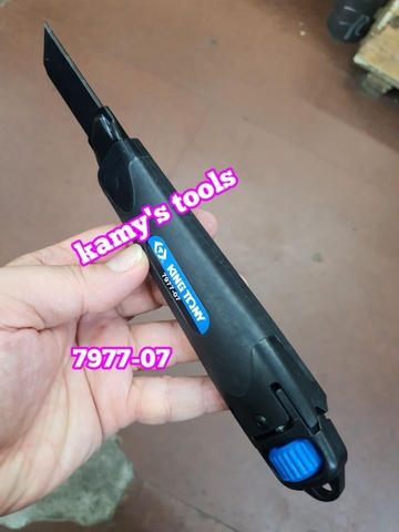 Dao rọc giấy Kingtony 7977-07 dài 180mm thép SK4 có khóa lưỡi và Lưỡi dao rọc giấy Kingtony 7977-07P02