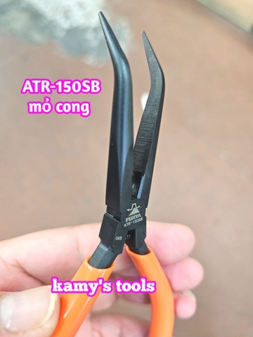 ATR-150SB Kìm mũi nhọn không răng loại cong mini Fujiya dài 150mm