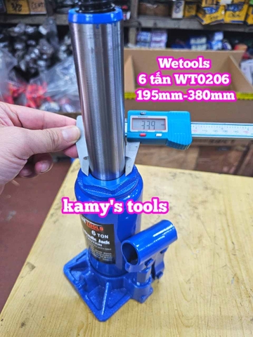 Kích con đội thuỷ lực 6 tấn Wetools WT0206 195mm-380mm