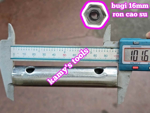 Cây cần tuýp điếu mở bugi 2 đầu 16mm có ron cao su Wetools WT-201616