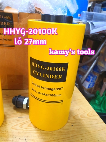 HHYG-20100K Kích thủy lực có lỗ rỗng tâm TLP 20 tấn hành trình 100mm lỗ 27mm 223mm-323mm