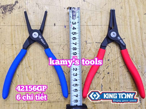 Bộ kìm mở phe trong ngoài 6 chi tiết 7 inch và 10 inch Kingtony 42156GP