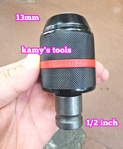 Đầu kẹp mũi khoan bộ chuyển bulong 1/2 inch sang khoan đầu khoan Autolock 13mm cao cấp