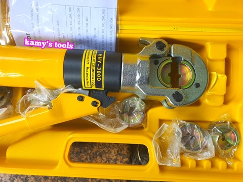 Kìm ép cos thủy lưc HHY-300D 12 tấn đầu tròn 16-300mm2 TLP