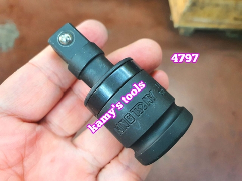 Đầu lắc léo đen có bi 1/2 inch Kingtony model 4797 dài 65mm