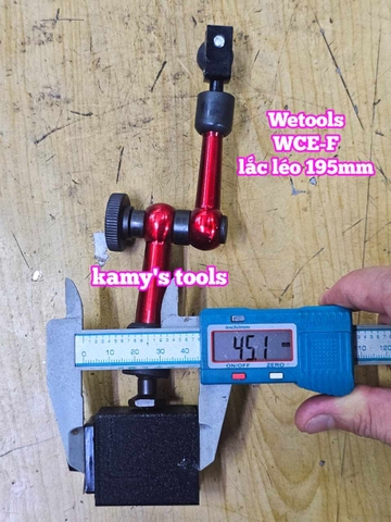Chân đế từ nam châm gá đồng hồ so lắc léo dài 195mm WCE-F Wetools
