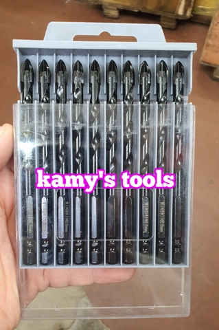 Mũi khoan đa năng (Gạch men, kính, tường, gỗ) đầu 4 cạnh thép cao cấp Winshine (bán lẻ từng cây)