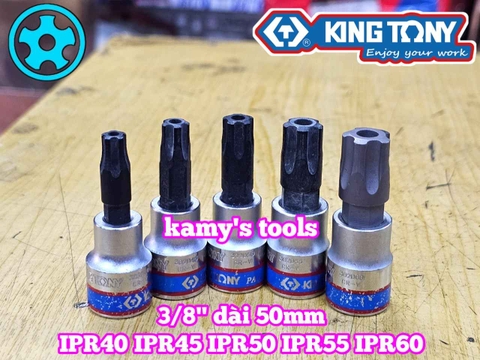 Đầu tuýp sao 5 cạnh Kingtony 3/8 inch IPR40 302D40- IPR45 302D45- IPR50 302D50- IPR55 302D55- IPR60 302D60