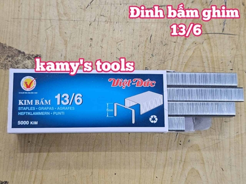 Đinh bấm ghim 13/6 Việt Đức hộp 5000 cái