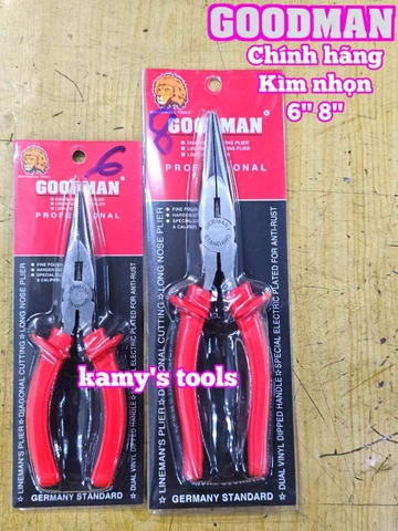 Kìm mỏ nhọn Goodman 6 inch 8 inch chính hãng 95-106 95-108