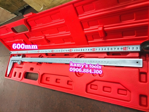 Thước kẹp cơ khí 600mm 0.02mm mỏ cặp dài, thước cặp