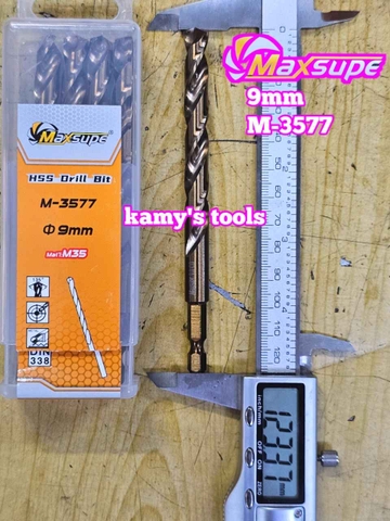 Mũi khoan sắt thép inox M35 chuôi lục giác Maxsupe 6.5mm 7mm 7.5mm 8mm 8.5mm 8mm 9mm 10mm 11mm 12mm 13mm