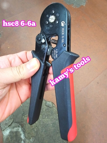 HSC8 6-6A Kìm bấm cos lục giác pin tròn rỗng CV tools 0.25-6mm2