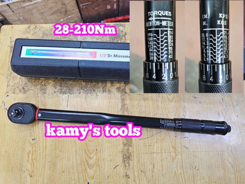 Cần siết lực chỉnh lực đen 1/2 inch 28-210Nm dài 465mm