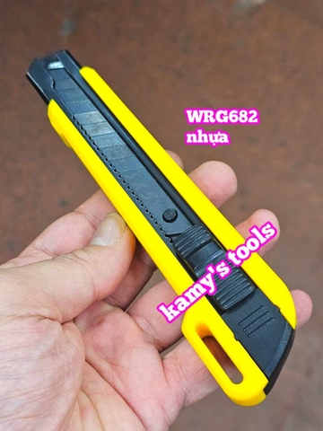 Dao rọc giấy dao rọc cáp lưỡi thép SK-5 bản 18mm dài 163mm Wasaki WRG682 và WR686