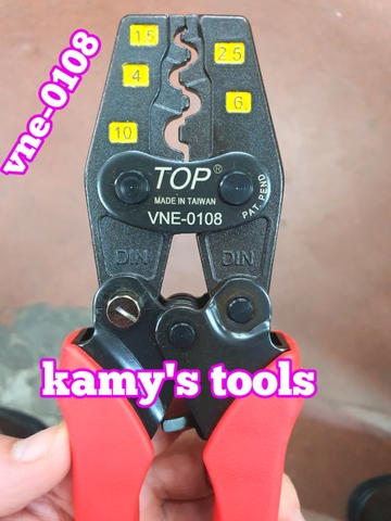 Kìm bấm cos nhanh trợ lực số 8 TOP 1.25 - 10mm2 model VNE-0108, kìm bấm đầu cote