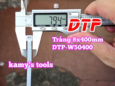 Dây rút dây thít nhựa màu đen trắng 8x400mm DTP-B50400 DTP-W50400 (1 bịch/100 sợi)