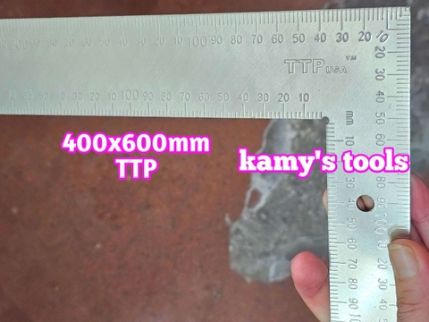 Thước ke vuông 400x600mm thép TTPusa 230-45-510, ê ke đo góc vuông