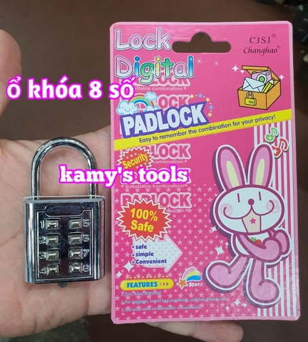Ổ khóa mã số chất liệu hợp kim thép bền bỉ an toàn 8 số 10 số CJSJ