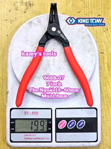 Kìm mở phe Cong trong ngoài 7 inch Kingtony 66HB-07 66SB-07 mở phe 19-60mm
