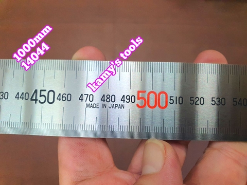 Thước lá Shinwa inox 0-1000mm model 14044, thước lá 100cm