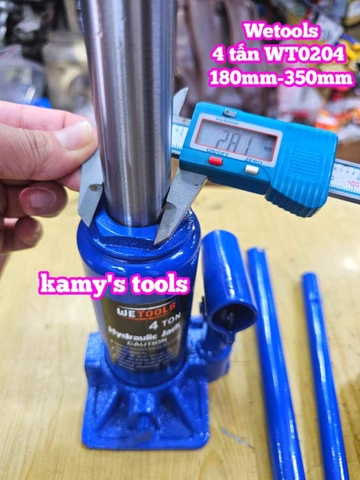 Kích con đội thuỷ lực 4 tấn Wetools WT0204 180mm-350mm