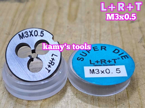 Bàn ren M3x0.5 (3x0.5) L+R+T (LRT) dụng cụ tạo ren ngoài bulong