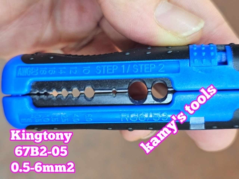 Dụng cụ tuốt dây điện bóc tách vỏ cáp điện Kingtony 67B2-05 tiết diện 0.5-6mm2