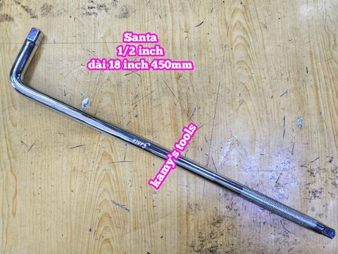 Cần tuýp siết đầu cong L 1/2 inch Santa dài 18 inch 450mm Santa, cần L 1/2 inch, cần tuýp L 1/2 inch 86-117