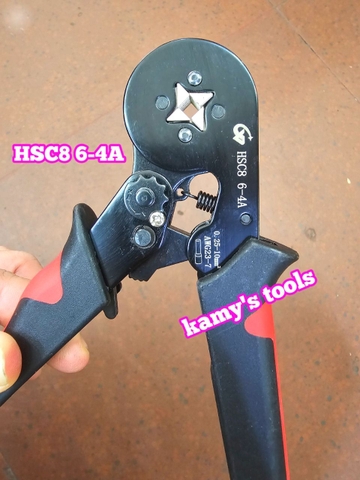 HSC8 6-4A Kìm bấm cos vuông pin tròn rỗng CV tools 0.25-10mm2