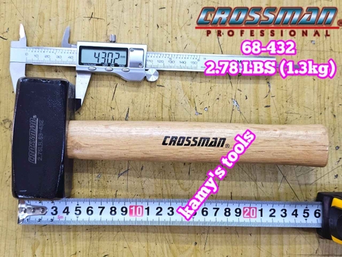 Búa thép đầu vuông cán gỗ Crossman 1kg 1.3kg 1.5kg 2kg 68-431 68-432 68-433 68-434
