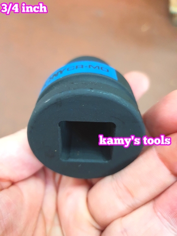 Đầu tuýp khẩu 3/4 inch E24 Kingtony 657524M đen dài 50mm thép cr-mo