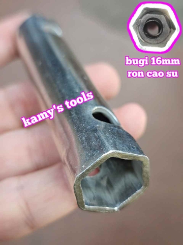 Cây cần tuýp điếu mở bugi 2 đầu 16mm có ron cao su Wetools WT-201616