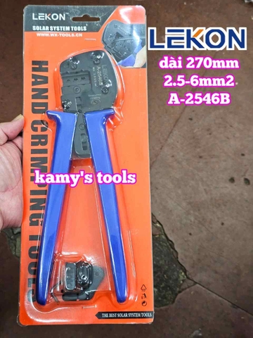 Kìm bấm cos MC3 MC4 năng lượng mặt trời Lekon A-2546B dài 270mm 2.5-6mm2 cao cấp