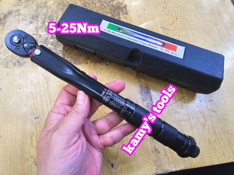 Cần siết lực chỉnh lực đen 1/4 inch 5-25Nm dài 265mm