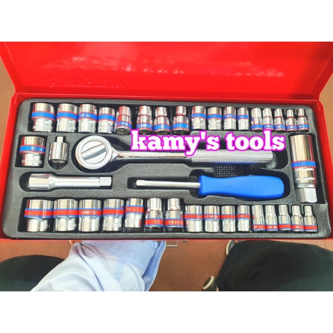 Bộ tuýp Kingtony 39 chi tiết 5032CR 1/4 inch và 3/8 inch