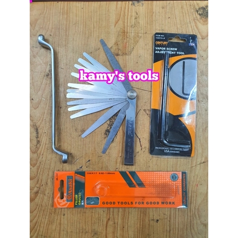 Combo Bộ Chỉnh Cò Và Thước Lá Canh Khe Hở, Vòng Cong 45 Độ 3 chi tiết Century