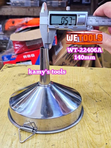 Phễu inox thép không gỉ chiết rót chất lỏng có quay treo 6 inch 140mm Wetools WT-22406A