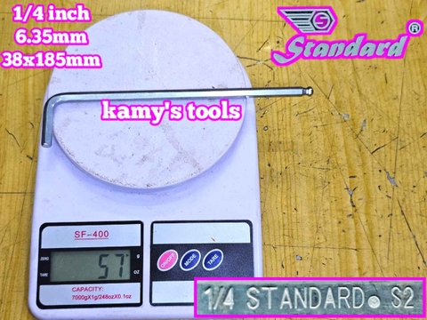 Lục giác hệ inch Standard 1/4 inch 6.35mm dài 38x185mm STD-68104