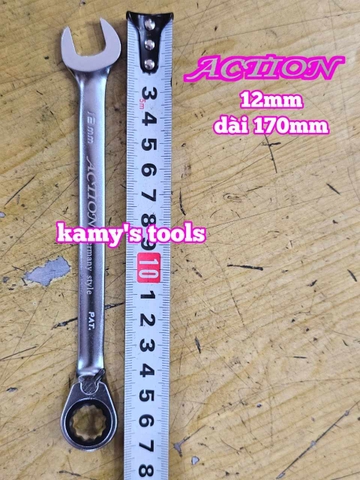 Cờ lê vòng miệng tự động Action có lẫy đảo chiều 8mm 10mm 12mm 13mm 14mm 17mm 19mm