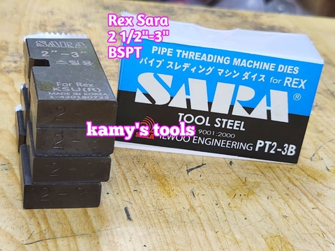 Dao tiện ren ống sắt tráng kẽm Rex hiệu Sara 2 1/2-3 inch ren ống 76-90mm hệ ren thông dụng BSPT