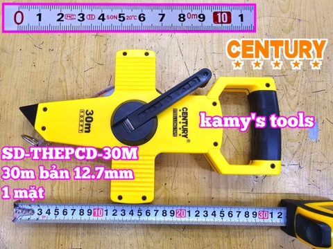 Thước cuộn thép thước kéo có tay cầm 30m Century SD-THEPCD-30M
