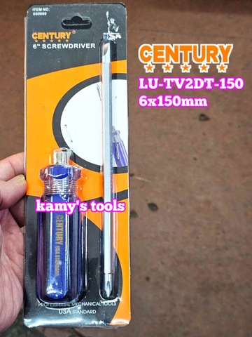 Tua vít 2 đầu cán trong 6x150mm Century LU-TV2DT-150