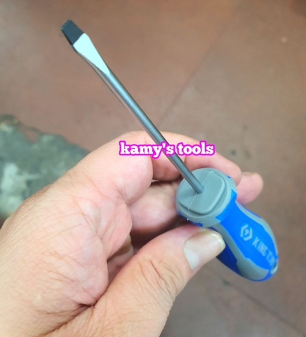 Tua vít dẹp cán cao su Kingtony 3.2mm dài 75mm Kingtony model 14220303