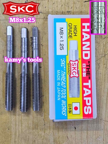 Bộ taro ta rô SKC M8x1.25 Nhật 3 mũi chính hãng logo khắc rõ nét