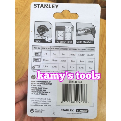 Thước Cuộn 3m Stanley Bản 13mm 30-608L và STHT36193 (Thước Dây 3m, Thước Kéo 3m)