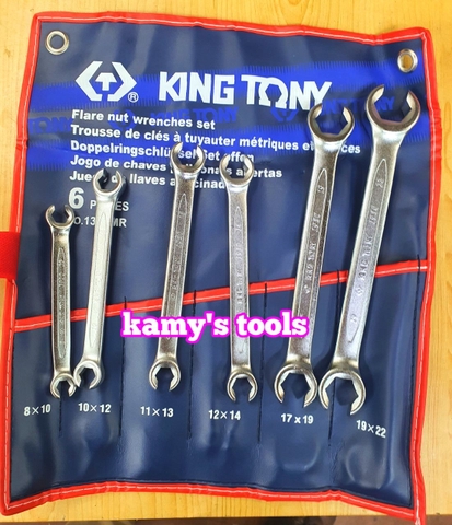Bộ cờ lê mở ống dầu, vòng chẻ Kingtony model 1306MR 6 chi tiết từ 8-22mm